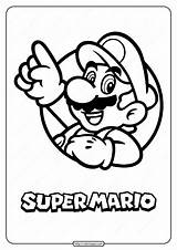 Mario Coloring Super Pdf Pages Printable Bros Drawing Color Supermario Game Original Choose Board sketch template