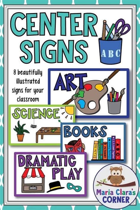 enjoy  set   beautifully illustrated signs   classroom