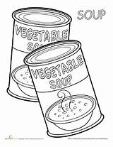 Coloring Soup Pages Food Template Cookbook Skills Life Education Foods Worksheet Veggie Recipes Choose Board Worksheets sketch template
