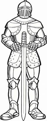 Armor Ritter Knights Medieval Coloringsun Zum sketch template
