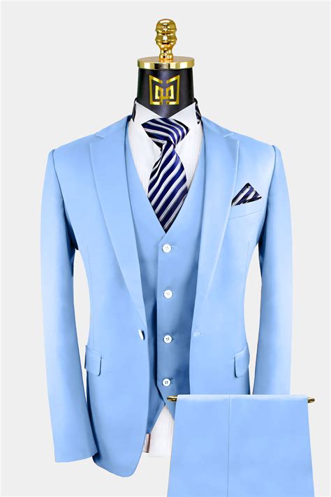 men wedding suits sky blue piece suit golden button slim fit ubicaciondepersonascdmxgobmx