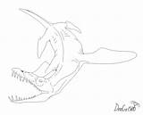 Liopleurodon Coloring Line Pdf Deviantart Coloringhome sketch template