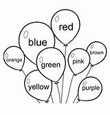 Coloring Balloons Sheet Colors Many Pages Interactive Children Fun sketch template