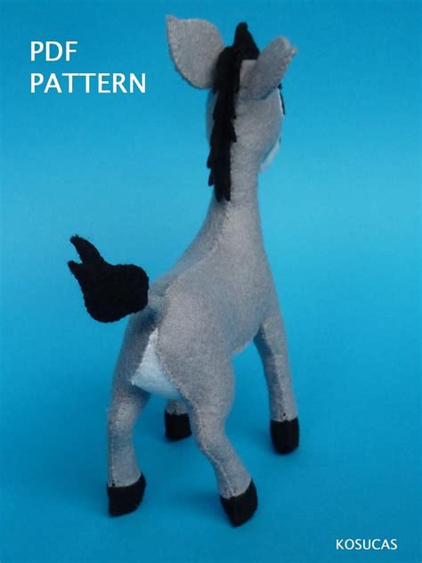 pattern    felt donkey etsy sewing stuffed animals