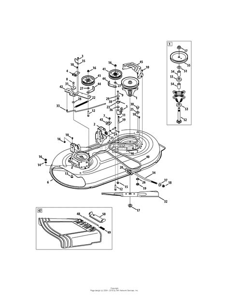 mtd anss   parts diagram  mower deck