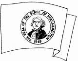 Coloring Washington State Flag Pages Cougars George Template President sketch template