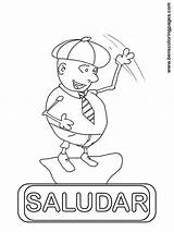 Vocabulary Saludar Please Print Handout Below Click Coloringpages Benscoloringpages sketch template