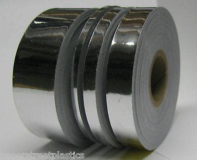 chrome tape set        ft rolls  silver mirro paper street plastics