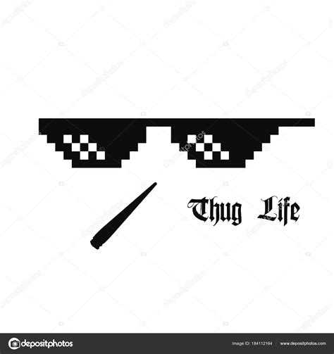 Glasses And Weed Meme Pixel Art Glasses Thug Life Meme