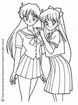 Coloring Pages Moon Sailor Color Print Online Girlfriends Hellokids Manga sketch template