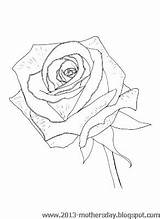 Coloring Pages Rose Mothers Happy Beautiful Wallpaper sketch template