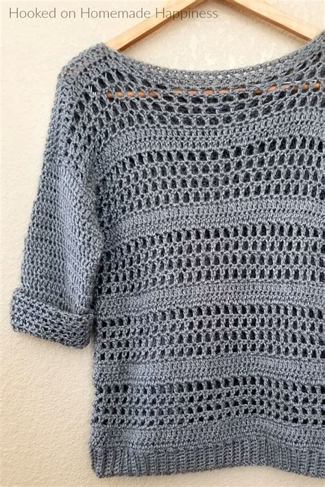 simple crochet sweater pattern  hooked  homemade happiness