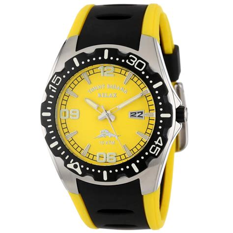 tommy bahama rlx mens beach cruiser relax yellow dial yellow