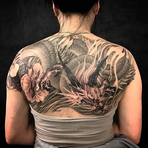 Asian Black And Grey Archives Chronic Ink Spine Tattoo Chest Tattoo