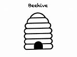Beehive Draw Coloring Netart sketch template