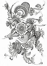 Maori Zentangle Coloring Pages Tattoo Designs Tattoos Color Doodle Henna Mehndi Floral Nice Patterns Drawing Flowers Drawings Mandalas Zentangles Bazaart sketch template