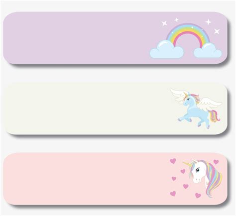 unicorn printable labels  printable templates