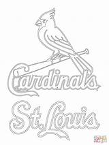 Cardinals Coloring Pages Louis St Logo Printable Drawing Colorings Paper sketch template