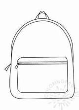Backpack Coloringpage sketch template
