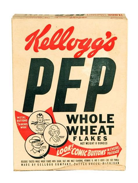 kelloggs pep  super delicious cereal presents  adventures  superman vintage