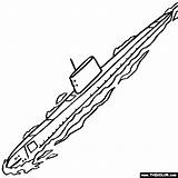 Battleship Thecolor Submarine Nautilus sketch template
