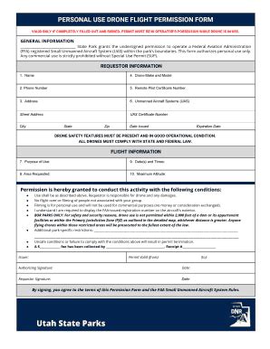 personal  drone flight permission form fill   sign printable