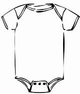Onesie Outline Baby Coloring Clipart Shower Pages Onsie Bib Template Colouring Shirt Color Cliparts Boy Sketch Onesies Clip Grow Printable sketch template