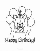 Birthday Coloring Happy Pages Printable Cute Bear Animal Cards Homemade Gifts Easy Made sketch template
