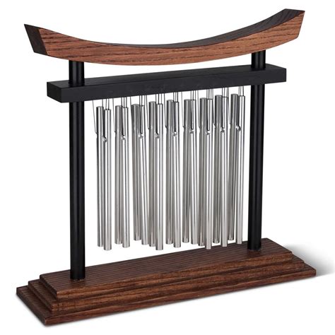 tuned tranquility table chimes hammacher schlemmer woodstock