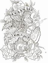 Coloring Chicano Thug Sketch Muertos Willemxsm Getcolorings sketch template