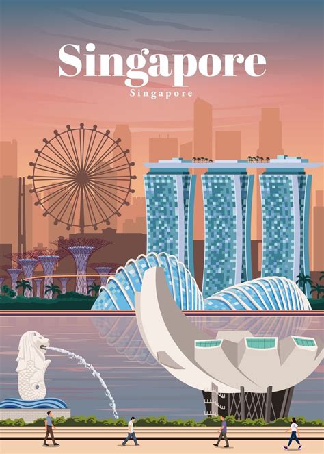 travel  singapore poster  studio  displate singapore