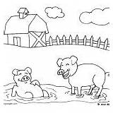 Farm Coloring Pages Everfreecoloring Printable sketch template