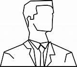 Outline Man Cliparts Silhouette Front sketch template
