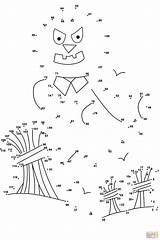 Dot Scarecrow Pages Coloring Printable Dots Skip Main Puzzle sketch template