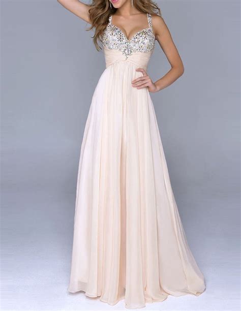 Pale Pink Prom Dresses Unique A Line With Straps Open Back Backless