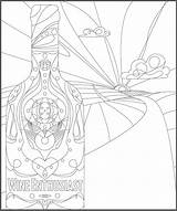 Coloring Wine Pages Getcolorings Adult Book sketch template