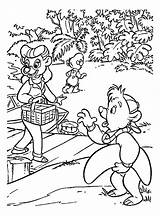 Coloring Pages Picnic Tale Spin Talespin Cartoons Printable Forest Cartoon Clipart Uploaded Kids Na Library Colorator sketch template