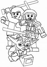 Wars Star Coloring Pages Lego Print Printable sketch template