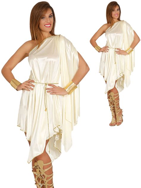 Ladies Greek Goddess Costume Roman Grecian Egyptian Toga Fancy Dress