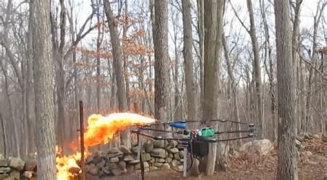 drone  attached flamethrower roasts  turkey   crazy video