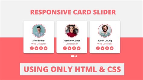 responsive profile card slider  html css