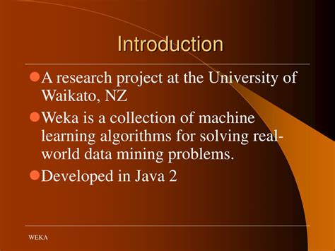 ppt evaluation of weka powerpoint presentation free download id