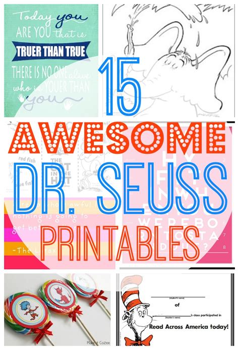 awesome  dr seuss printables coloring pages cupcake toppers