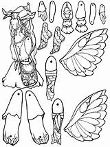 Paper Cut Puppet Fairy Puppets Pheemcfaddell Dolls Crafts Forest Printable Coloring Pages Assemble Colouring Craft Activity Doll Age Fun sketch template