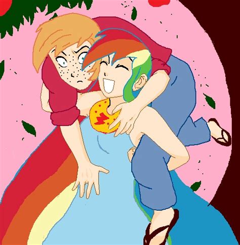 Princess Rainbow Dash And Big Macintosh By Applecider1412