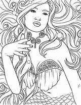 Coloring Pages Fenech Mermaids Selina Adult Mermaid Ocean Fantasy Coloriage Calm Collection Adulte Kleurplaat Printable Fr Amazon Colouring Adults Stress sketch template