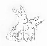 Espeon Umbreon Espion Suggestions Pokémon Coloringhome sketch template
