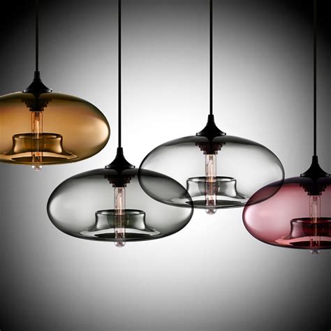 New Simple Modern Contemporary Hanging 6 Color Glass Ball Pendant Lamp