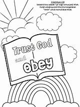 Coloring Trust Sunday School Bible Pages Lessons Activities Obey God Kids Activity Children Printable Sheets Church Crafts Jesus Preschool Toddler sketch template