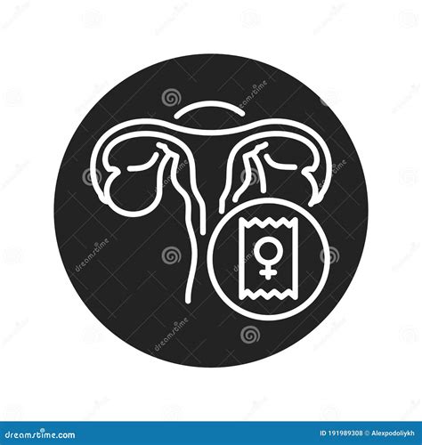 Female Ondom Black Glyph Icon Woman Contraceptive Birth Control